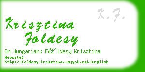 krisztina foldesy business card